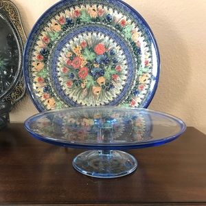 Cake stand blue